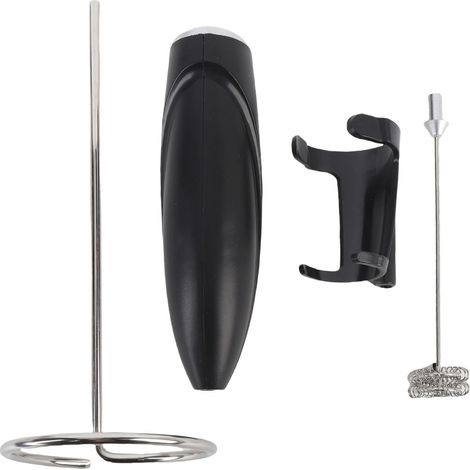 Mousseur à lait électrique portable multifonctionnel pour la maison et les restaurants, noir. (1/5)