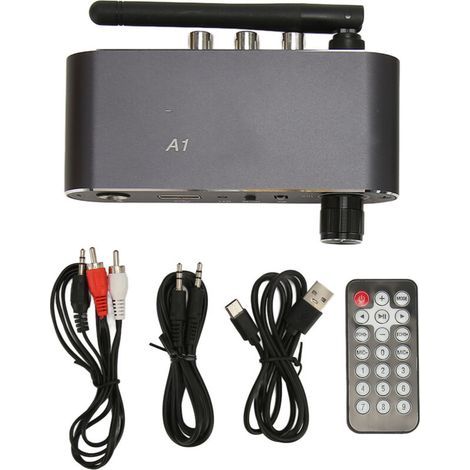 Convertisseur de son Bluetooth 5.2, récepteur sonore sans fil HiFi, sortie AUX RCA 3,5mm pour téléviseur, microphone, amplificateur (1/5)