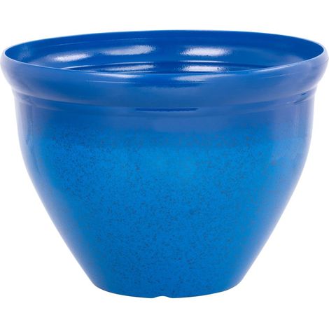 Blumentopf Strend Pro, Glasur, blau, 38x28,5 cm
