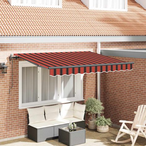 Toldo Retráctil Marrón 250 x 200 cm tela