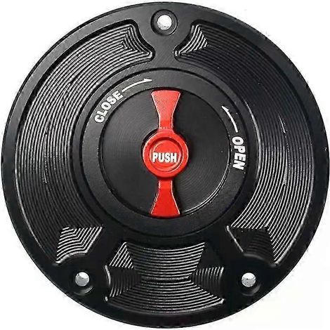Schlüsselloser CNC-gefräster Tankdeckel aus Aluminium für Honda CBR 600 F4 F3 F2 (1991–2008) – Motorradzubehör – Schwarz/Rot (1/5)