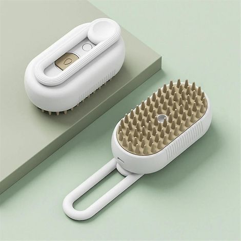 【Tricor store】Uppladdningsbar Cat Steamy Brush Självrengörande Steam Cat Brush Cat Slicker Brush for katter och (1/5)
