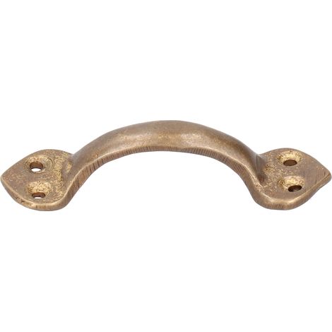 Poignée de meuble ancienne en cuivre pour armoire tiroir porte de placard quincaillerie tirette accessoires (1/5)