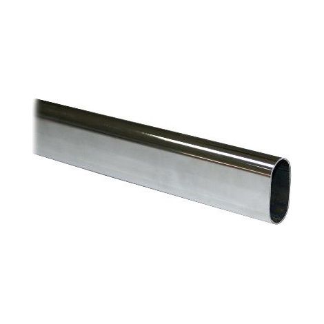 PAQ. 15 TUBOS ARMARIO OVAL CROMO 4mt 14x25mm (1/2)