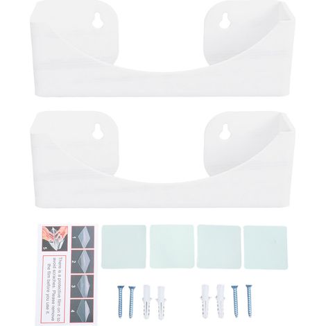 Porte-chapeaux compact pour casquettes de baseball, fixation murale, capacité 20, blanc, lot de 2 (1/5)