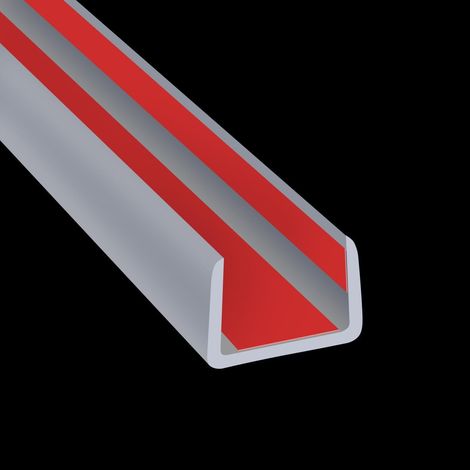 Gummi-Kantenschutz 16mm Grau, selbstklebend, 6m, U-Profil für Holz & Glas (1/5)