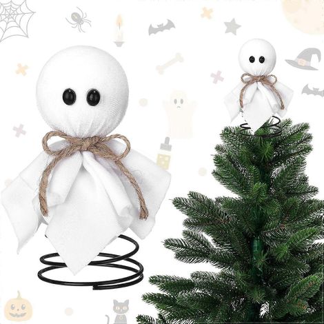 Décoration de sapin miniature fantôme d'Halloween, 14 cm, pour décorer votre sapin de Noël ou votre maison. (1/5)