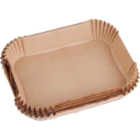 Liner Papier Jetable Pour Friteuse À Air - 22 x 14 cm - Anti-adhésif - Résistant À La Chaleur - Imperméable - 50 Pièces (1/5)