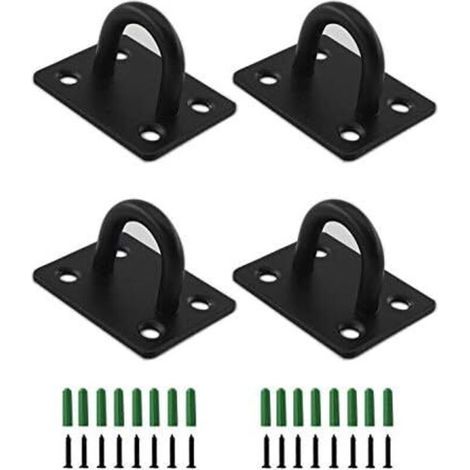 Stainless steel ceiling hooks. Maximum load 100 lbs. For ceiling and wall mounting. Supplied with screws and eye plates.