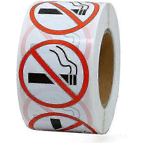Filiyano-500 autocollants « Interdit de fumer » pour restaurants, bus et commerces (rouleau de 500 pièces). (1/4)