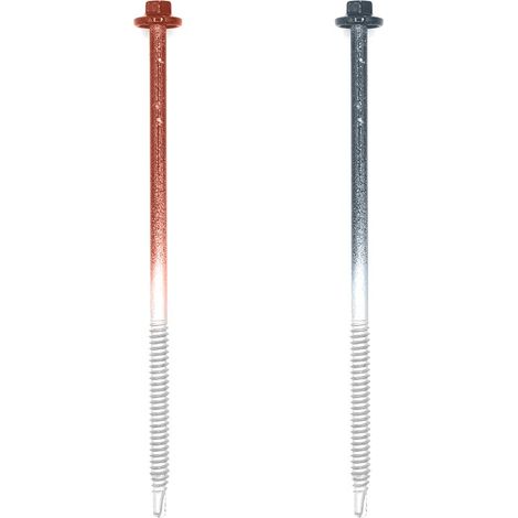 Faynot – Vis de pression 6.3x150 mm – Acier laqué – Coloris gris anthracite RAL 7016 – Sachet de 50 unités pour fixation bois