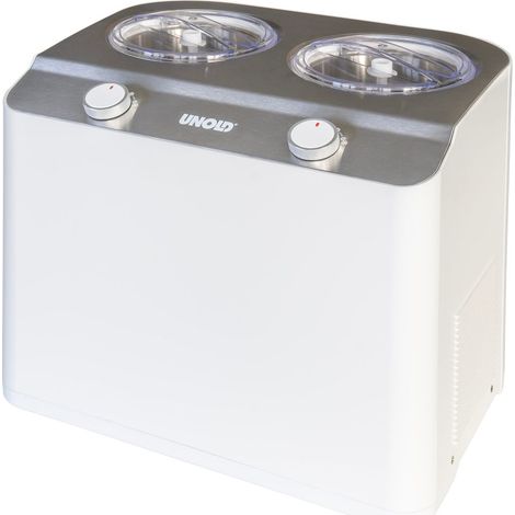 Unold Doppio macchina per gelato in acciaio satinato bianco 2,4L
