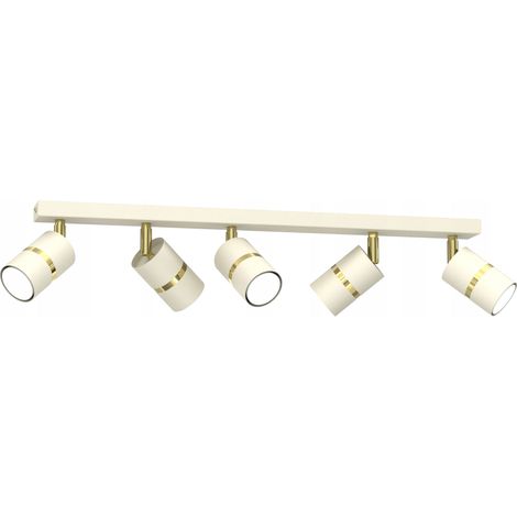 LÁMPARA DE TECHO LÁMPARA DE ALUMINIO PLAFÓN TUBO METAL LED GU10 BEIGE DORADO SPOT TUBO (1/5)