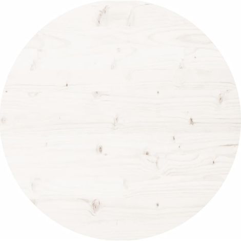 Dessus de table rond blanc Ø90x3 bois de pin massif (1/5)