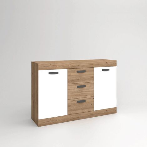 Aparador Argos Blanco Naturale 2 Puertas 3 Cajones 140x91x40 cm (1/4)