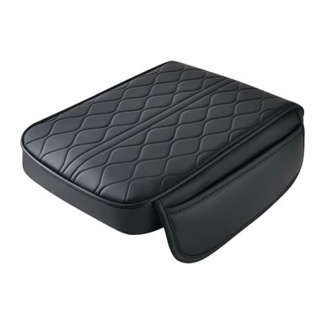 Coussin De Boîte À Gants Automobile - Cuir Synthétique - Mousse Mémoire Épaisse - Poches Latérales - Installation Élastique - Universel - 1 Pièce (1/5)