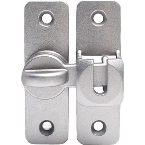 Aluminum gate lock, rust-resistant, outdoor use (silver) (1/5)