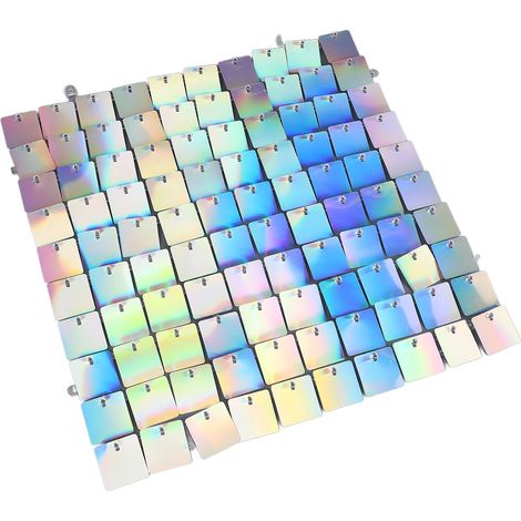 12 panneaux décoratifs carrés en mosaïque brillante multicolore, autobloquants, effet miroir et effet vent. (1/5)
