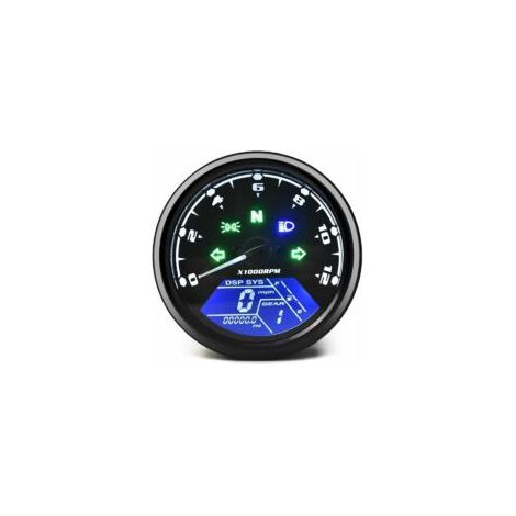 Compteur kilométrique de Moto Universel LCD Compteur de Vitesse numérique jauges de tachymètre avec veilleuse adaptée à la Moto 12V la Plus Populaire