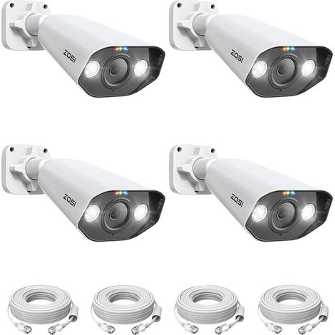 Telecamera di sicurezza, risoluzione 8MP, visione notturna a colori, confezione da 4 pezzi da 8MP (1/2)