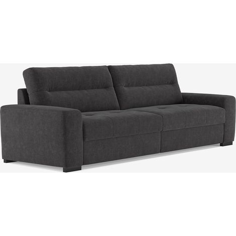 Ausziehbares modernes Schlafsofa 2-Sitzer 274x97cm Rali - Dunkel Grau (1/5)