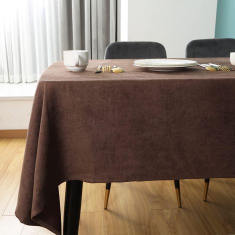 Nappe lavable 120x120 cm rectangulaire anti-taches facile d'entretien lavable en machine