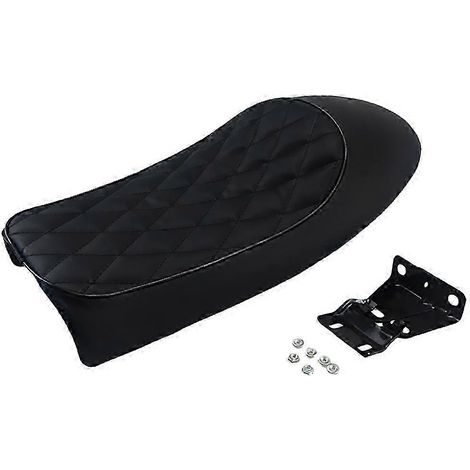 Selle café racer vintage noire pour Honda CB CL Suzuki GS XJ route