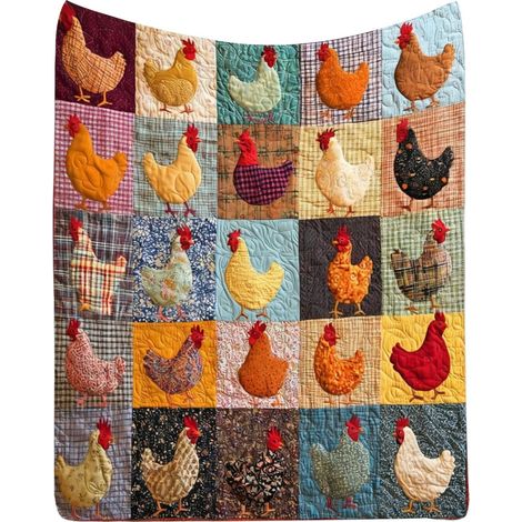 Manta de franela polar con estampado de gallo, lavable a 12A.