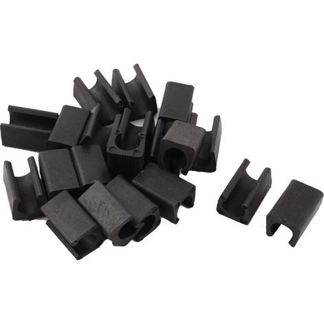 Stuhlbeingleiter – Schwarze, runde Kunststoffkappen – 10 mm Durchmesser – Für Bürostühle, Hocker und Möbel – 20er-Packung (1/5)