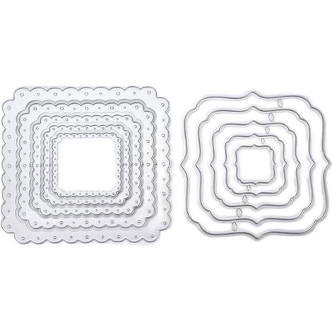 2 Pièces Découpeuse Étoile Fond Décoratif Acier Carbone Métal Durable Moule Découpe pour Artisanat Papier Sculpture (1/5)