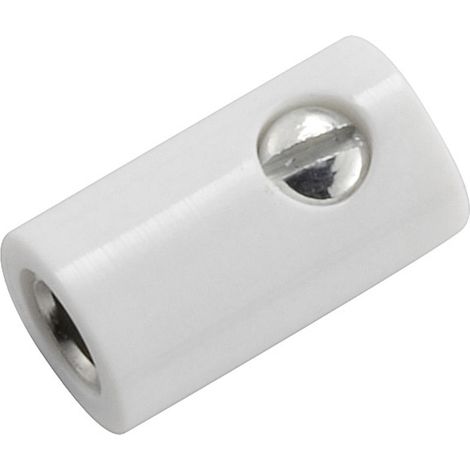 Kahlert Licht Miniatur-Laborbuchse Buchse, gerade Stift-Ø: 2.6 mm Weiß 1 St.