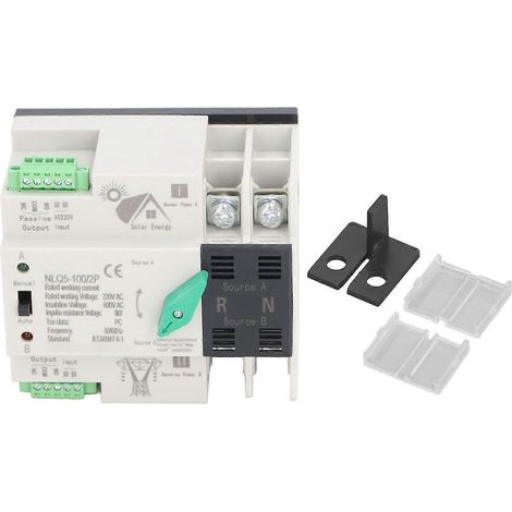 Automatischer Dual-Power-Umschalter 2P PV zu Netz Mini ATS Dual-Power-Generator-Umschalter