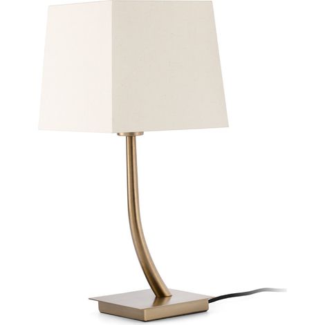 Faro Rem - Lampe de table 1 lumière or antique - abat-jour non inclus, E27 (1/5)