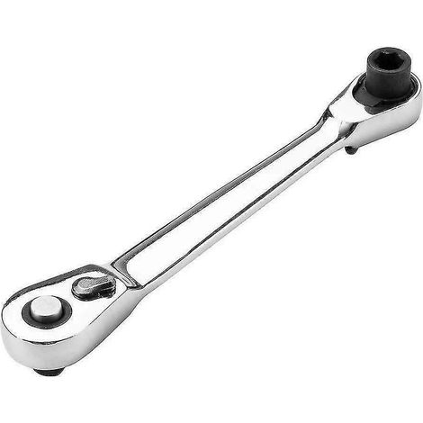 Mini clé à cliquet, douille 1/4", embout de tournevis Y2q6. (Argent) (1 unité) (1/5)