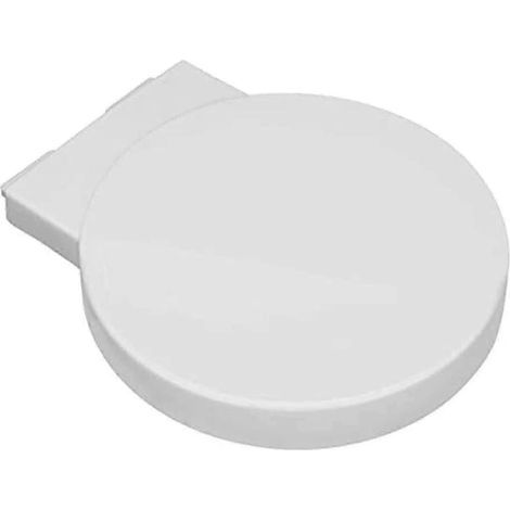 Abattant de toilette rond. antibactérien. blanc. à fermeture amortie. compatible avec les toilettes standard (1/5)
