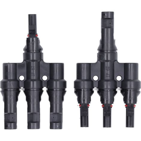 1 connecteur solaire T4 pour branchement parallèle, câble diviseur coupleur de panneau, outil de montage DIY, paire de raccords (1/5)