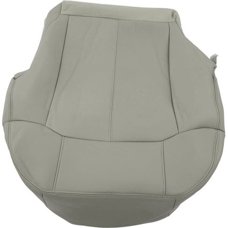 Housse de siège inférieur de conducteur avant, protection de siège de voiture en cuir PU de remplacement pour Chevy Suburban 19992002 gris-Crezuo