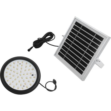 Lustre solaire LED étanche avec télécommande à 12 boutons pour abri de jardin, balcon ou cour extérieure. (1/5)