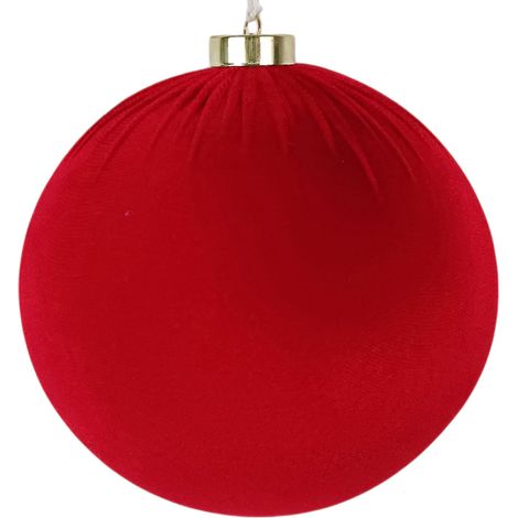 Palla per albero di Natale 20 cm Velluto rosso grande Decorazione casa  Effetto Velluto addobbo Albero Elegante  Addobbi Natalizi per Casa, Ufficio e Locali (1/5)