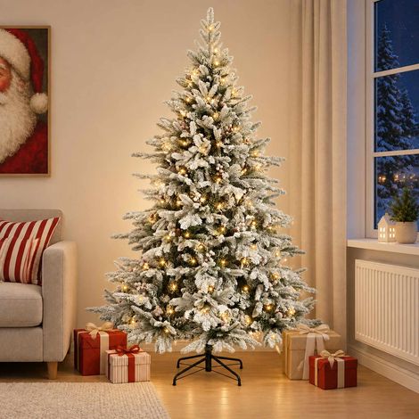 vidaXL Artificial Hinged Christmas Tree 120 cm 150 LEDs Warm White (1/5)
