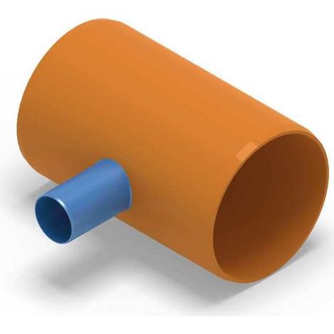Distributeur thermique AWADUKT DN 630 BL 1 m, 1 raccord DN 200, centré