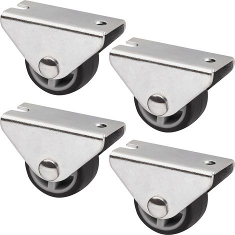 4er Set SO-TECH Kastenrolle PASSAU (Ø 25 mm, für Unterbaumontage, dunkelgrau) (1/5)