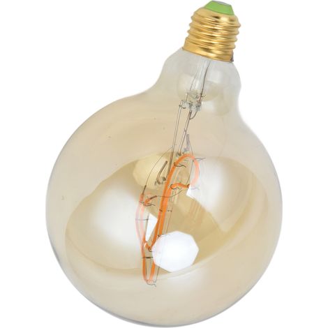 Ampoules LED G125 E27/E26 à filament transparent 4W, dimmables, en forme de note de musique, pour lustre, lumière chaude, 220 V, croche (1/5)