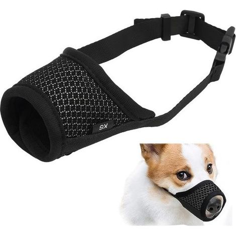 Zachte Nylon Mondkapje voor Kleine Honden - Ademend Net - Voorkomt Bijten - Blaffen - Kauwen - Chihuahua - Franse Bulldog (XS) (1/5)