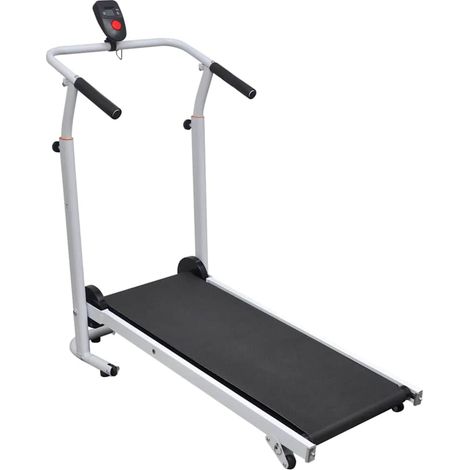Tapis roulant pliable manuel pour marche et jogging, acier noir, 93 x 36 cm - PANGIVO (1/5)