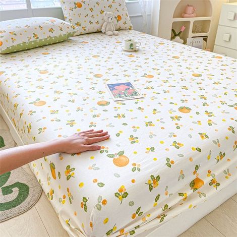 Drap-housse extensible - 180x200 cm - 29 cm de large - Coton - Élastique tout autour - C (1/2)