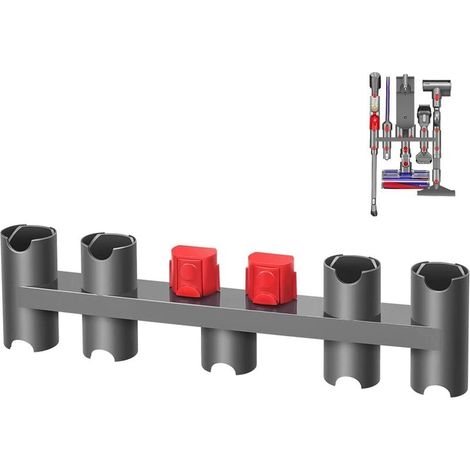 YMYNY Station Support Mural d'Accessoires pour Aspirateur Dyson V7 V8 V10 V11 V15 9 Emplacements de Rangement Gris (1/5)