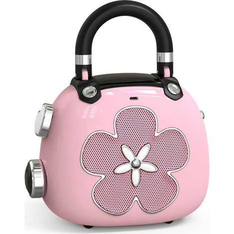 Pinkfarbener tragbarer Bluetooth-Lautsprecher, leichter Mini-Lautsprecher mit