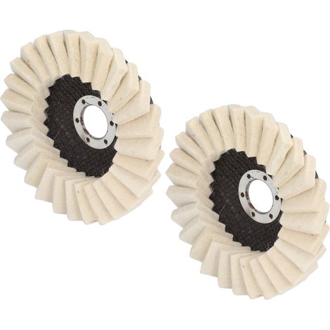 Lot de 2 disques de polissage en feutre de laine ondulé de 12,7 cm (5 pouces) pour polisseuse rotative (1/5)