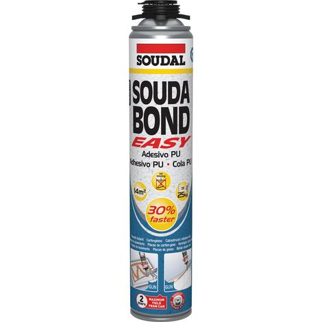 Adesivo poliuretanico soudabond easy soudal 750 ml - pistola